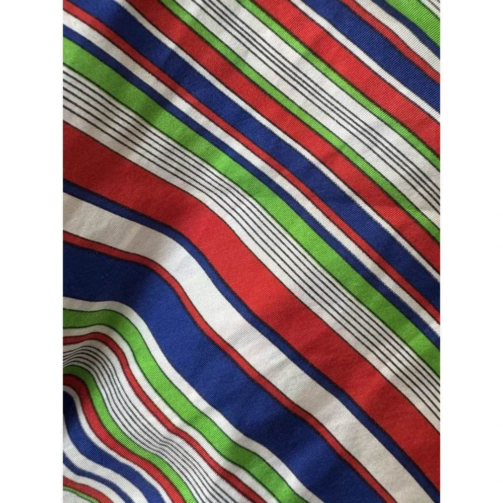 Lot of 3 Multicolor Lightweight Silk Scarves Cat Stripes Hearts Rolled Hem